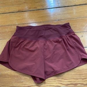Burgundy Zella running shorts size S